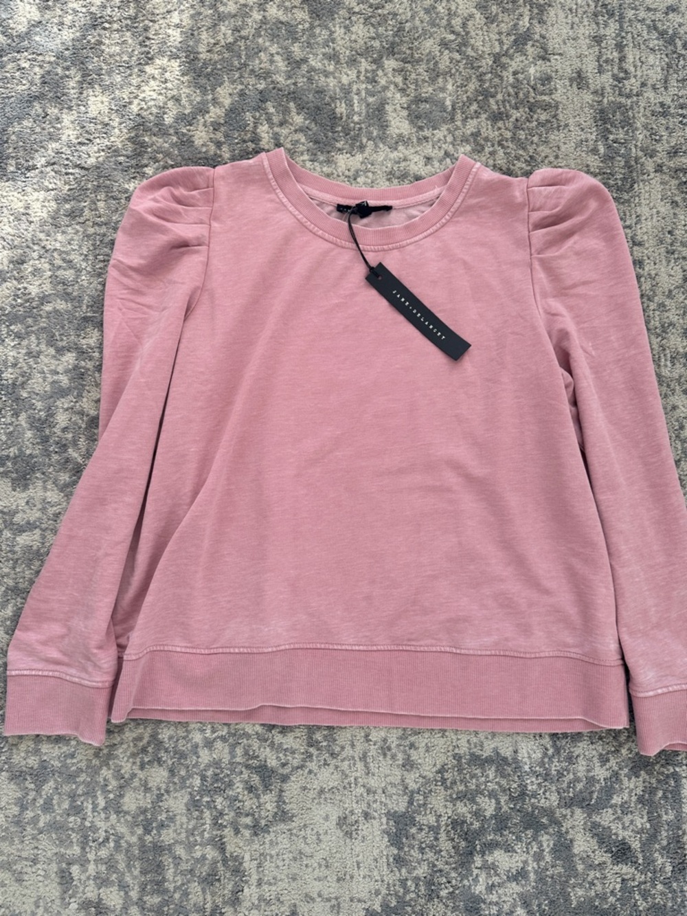 Jane and Delancey Dusty Rose Puff-Sleeve Sweatshirt